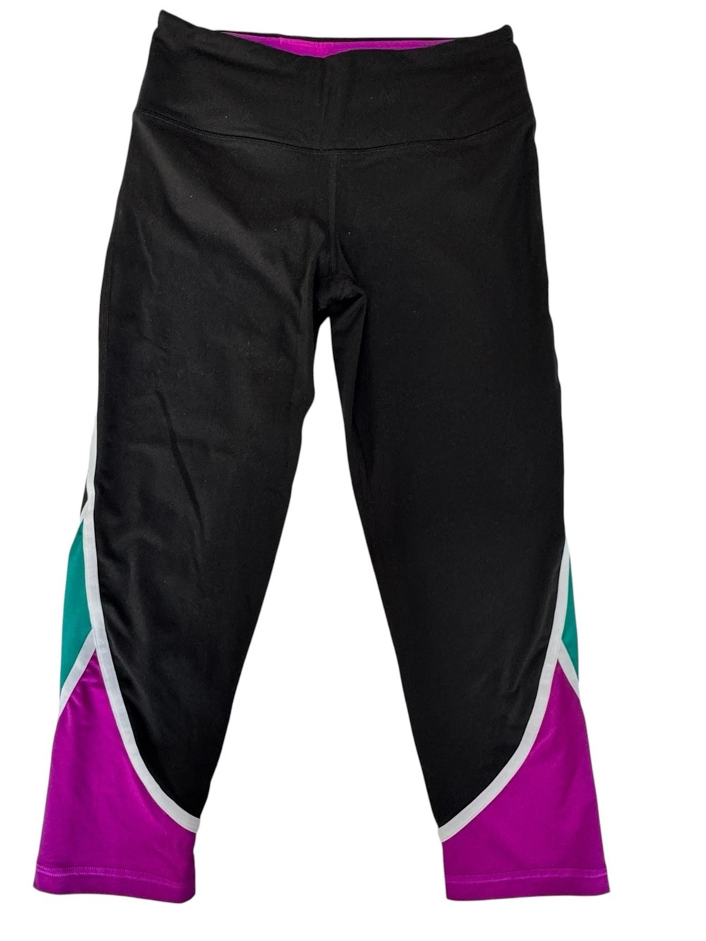 Victoria's Secret VSX Sport Knockout Capri Colorblock Pant Black Medium VS